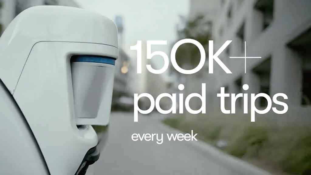 Waymo 150K paid trips