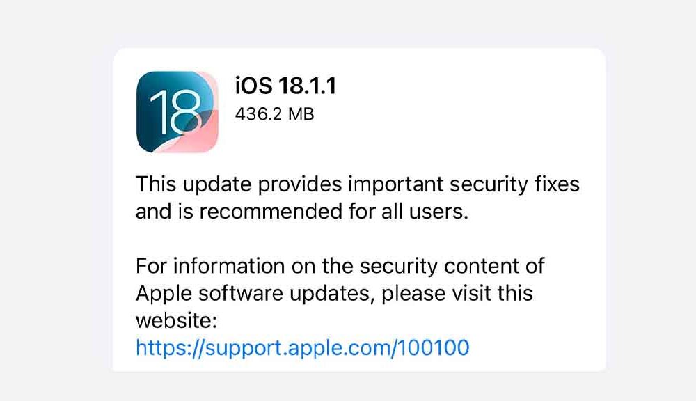 iOS 18.1.1