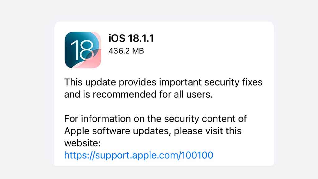 iOS 18.1.1