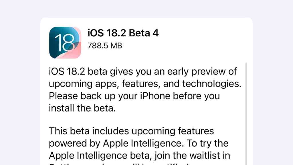 iOS 18.2 Beta 4