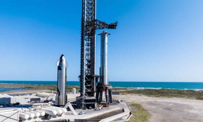 SpaceX Starship and Booster at Starbase Launch Site