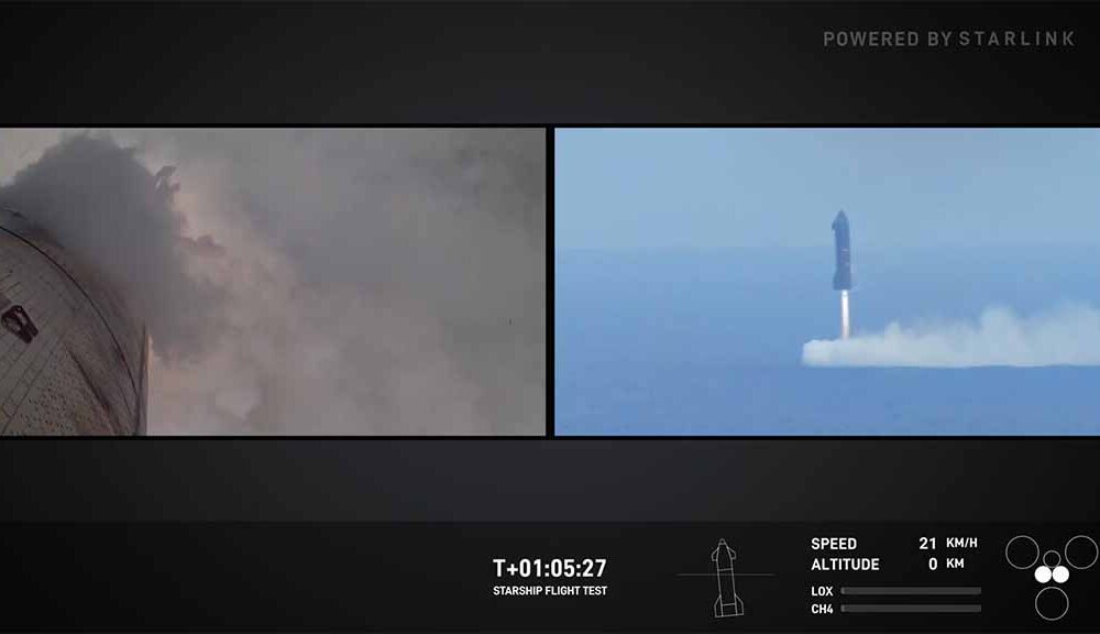 SpaceX Starship Splash Down