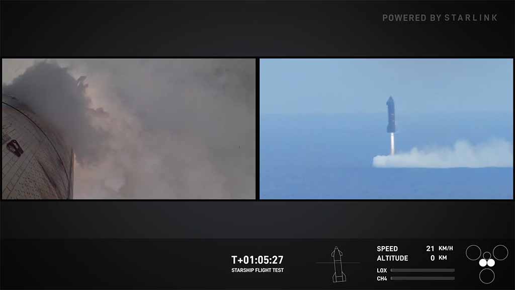 SpaceX Starship Splash Down