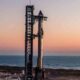 SpaceX Starship Stacked on the Launch Mount at Starbase, Texas