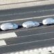 Several Covered Tesla at Fremont Factory