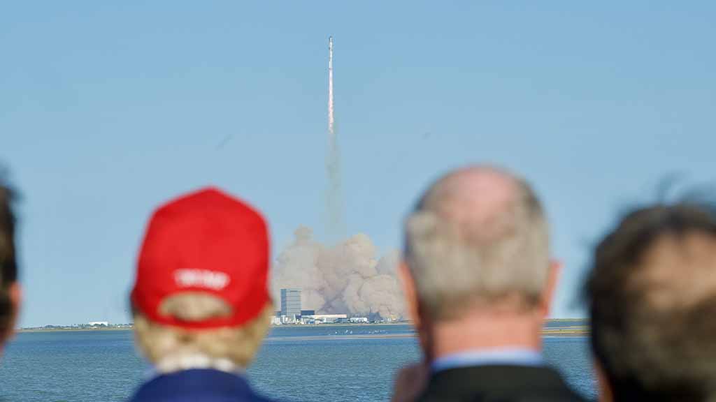 Donald Trump Attends SpaceX Starship 6 Launch