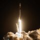 SpaceX Falcon 9 liftoff from Space Launch Complex 4 East at Vandenberg Space Force Base in California