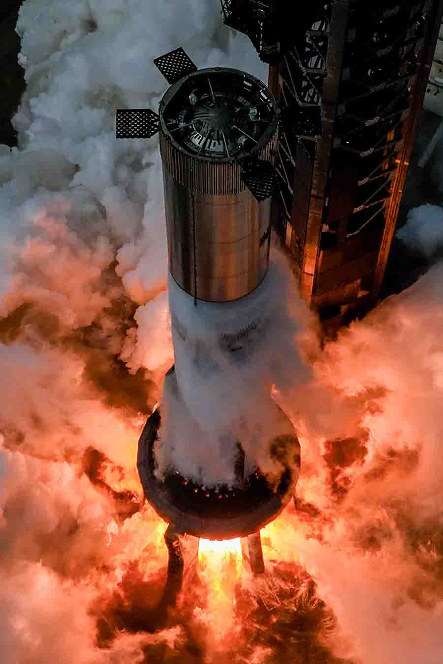 SpaceX Starship Super Heavy Booster Static Fire