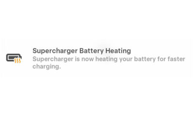 Tesla Supercharger battery heating feature