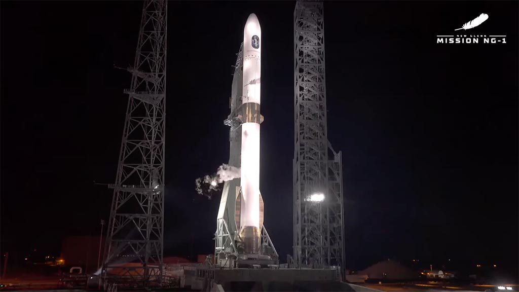 Blue Origin New Glenn on the launch pad