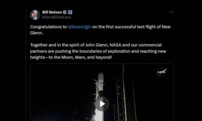 NASA Bill Nelson Blue Origin Falcon 9 video