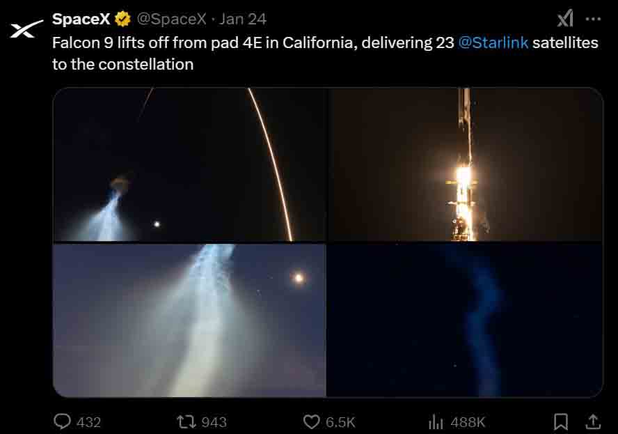 SpaceX Falcon 9 11th launch of 2025