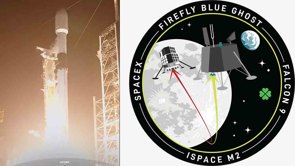 SpaceX Firefly Blue Ghost Mission 1 lunar lander mission