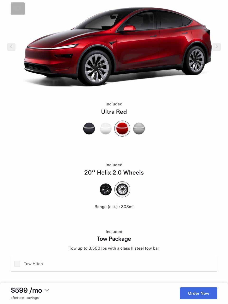 New Tesla Model Y Launch Series package